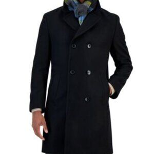 Nautica Mens Classic-Fit Double Breas Black 36S